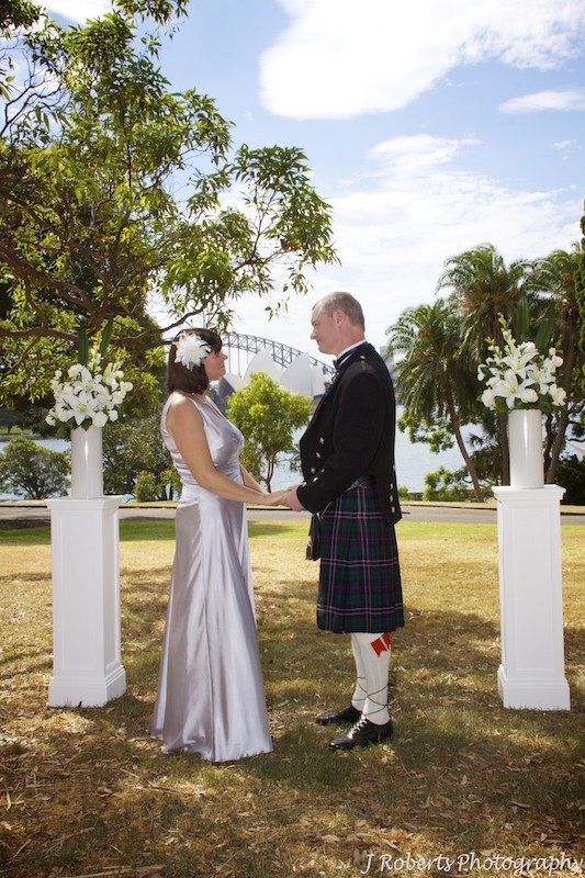Bride and groom exchanging vows - wedding photography sydney
